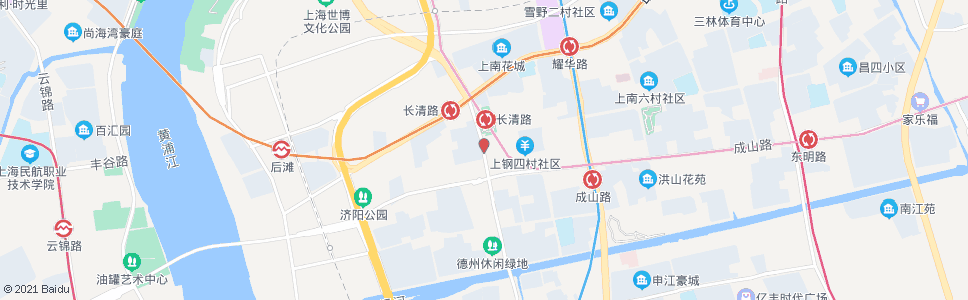 上海长清路昌里路_公交站地图_上海公交_妙搜公交查询2025