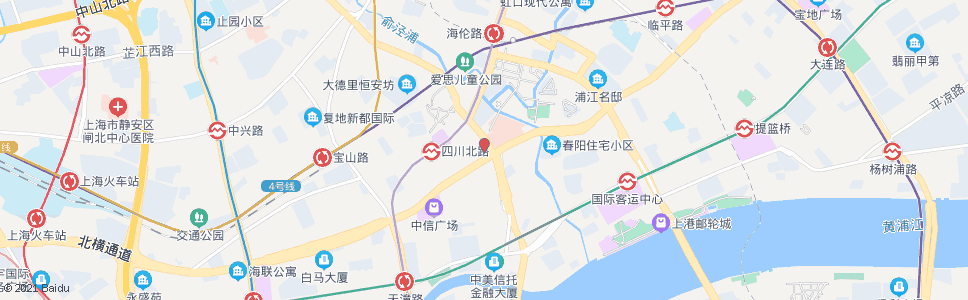 上海北海宁路吴淞路_公交站地图_上海公交_妙搜公交查询2025