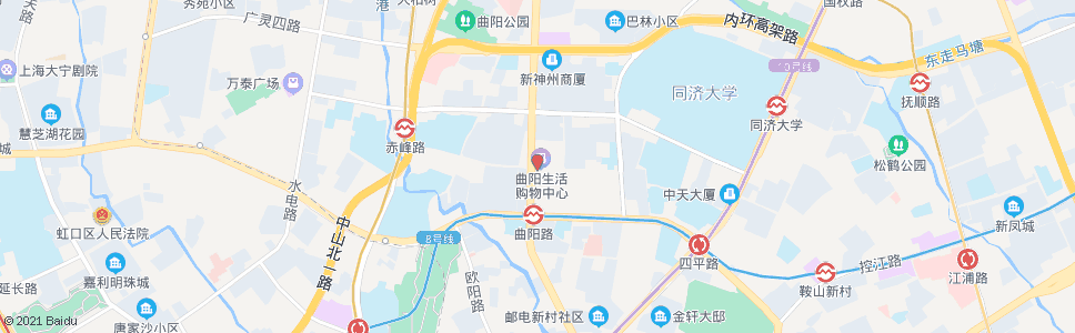 上海玉田路曲阳路_公交站地图_上海公交_妙搜公交查询2024