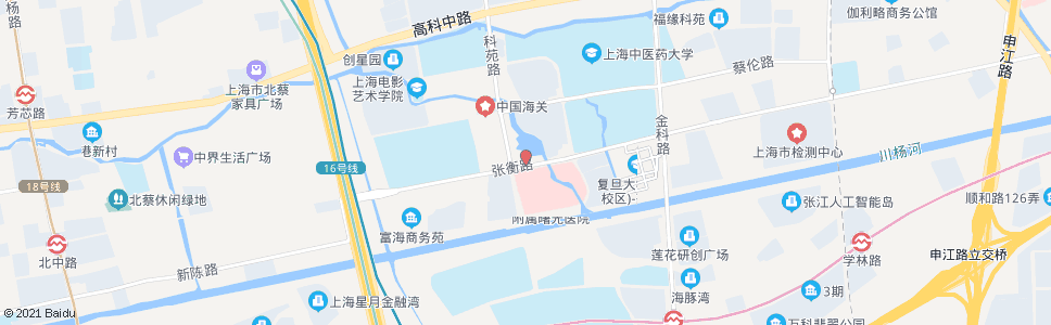 上海张衡路科苑路(曙光医院)_公交站地图_上海公交_妙搜公交查询2024