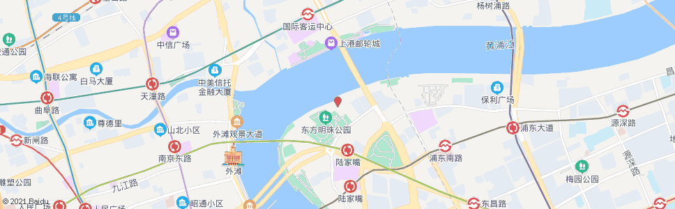 上海滨江大道东园路_公交站地图_上海公交_妙搜公交查询2025