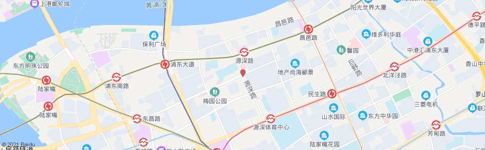 上海乳山路源深路_公交站地图_上海公交_妙搜公交查询2025