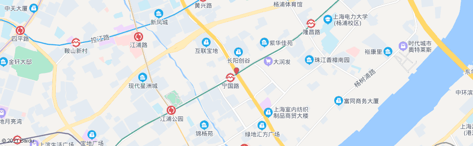 上海长阳路黄兴路_公交站地图_上海公交_妙搜公交查询2025