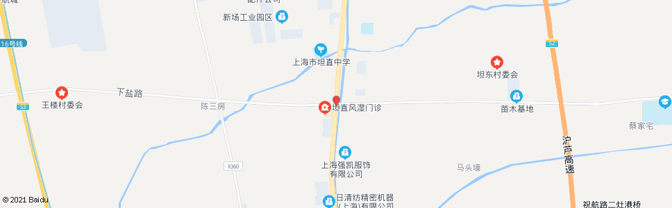 上海申江南路下盐公路_公交站地图_上海公交_妙搜公交查询2025