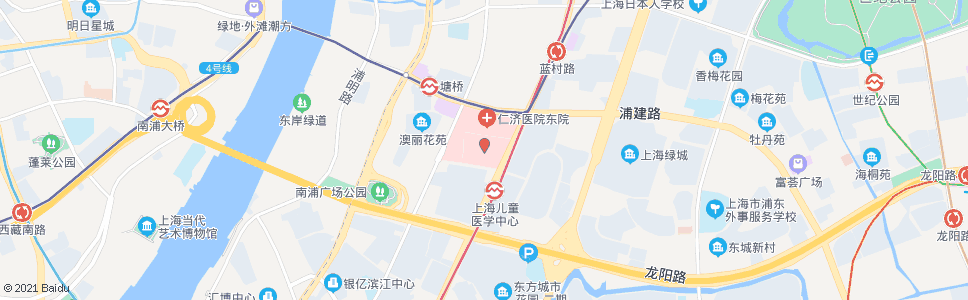 上海东方路浦建路(儿童医学中心)_公交站地图_上海公交_妙搜公交查询2024