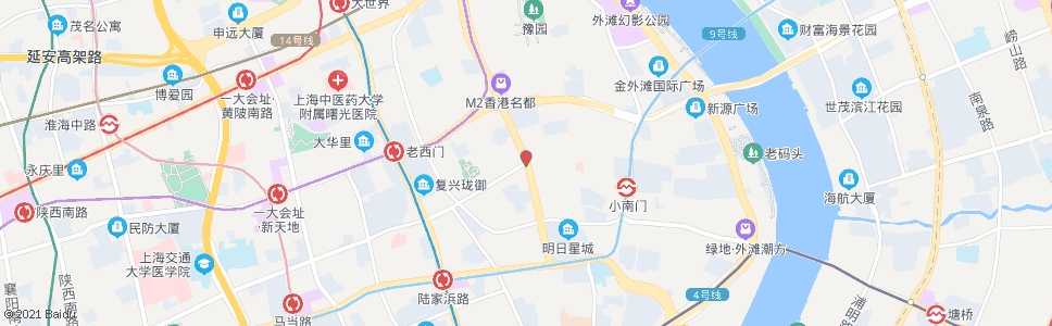 上海河南南路蓬莱路_公交站地图_上海公交_妙搜公交查询2025