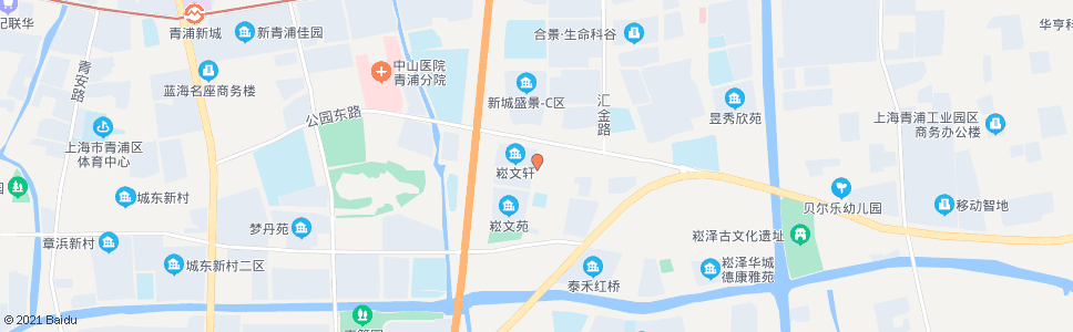 上海公园东路崧文南路_公交站地图_上海公交_妙搜公交查询2025