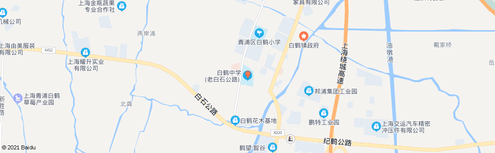 上海程鹤路老白石公路(白鹤中学)_公交站地图_上海公交_妙搜公交查询2025