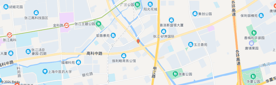 上海张江路高科中路_公交站地图_上海公交_妙搜公交查询2025