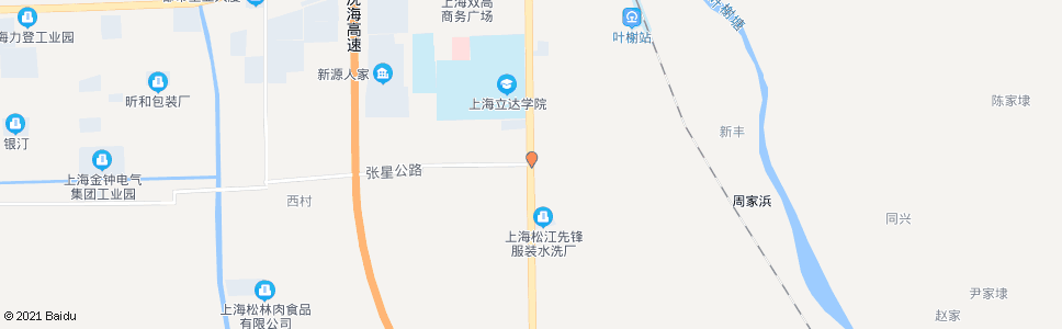 上海张星路车亭公路_公交站地图_上海公交_妙搜公交查询2025