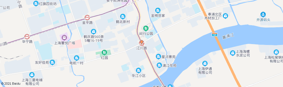 上海沪闵路江川路_公交站地图_上海公交_妙搜公交查询2025