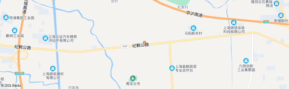 上海纪鹤公路青龙公路(金家浜)_公交站地图_上海公交_妙搜公交查询2025