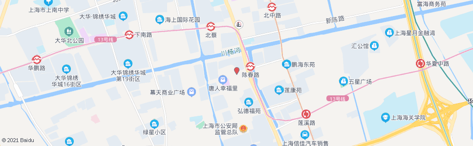 上海鹏飞路陈春路_公交站地图_上海公交_妙搜公交查询2025