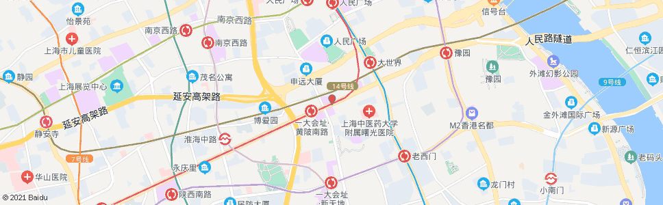 上海淮海中路商业街(淮海中路嵩山路)_公交站地图_上海公交_妙搜公交查询2024