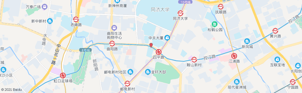 上海大连西路四平路_公交站地图_上海公交_妙搜公交查询2025