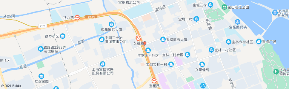 上海友谊路同济路_公交站地图_上海公交_妙搜公交查询2025