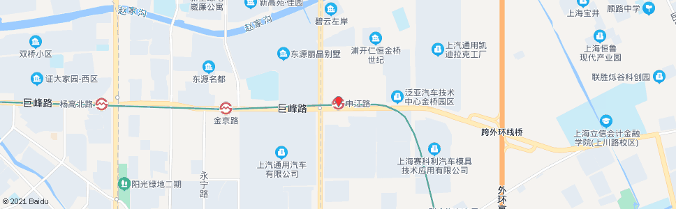 上海周邓路申江路_公交站地图_上海公交_妙搜公交查询2025