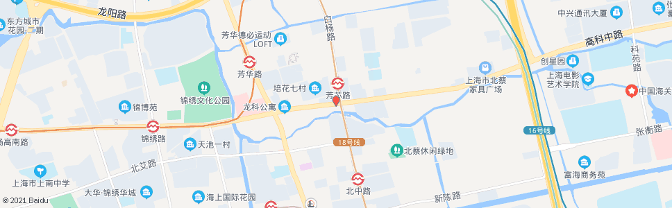 上海高科西路白杨路_公交站地图_上海公交_妙搜公交查询2025