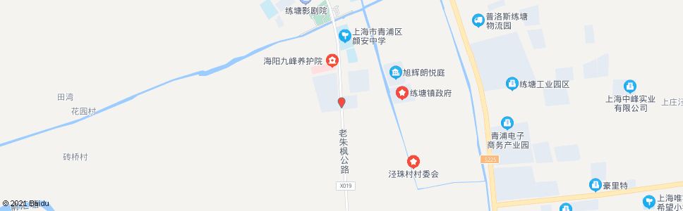 上海老朱枫公路章练塘路_公交站地图_上海公交_妙搜公交查询2024