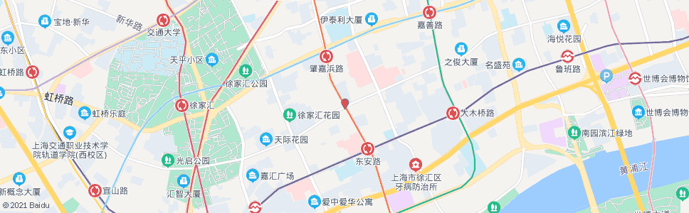 上海斜土路东安路_公交站地图_上海公交_妙搜公交查询2025