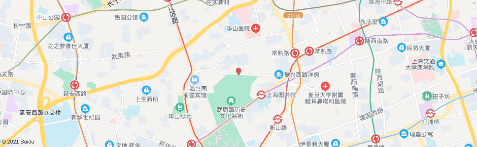 上海武康路复兴西路_公交站地图_上海公交_妙搜公交查询2025