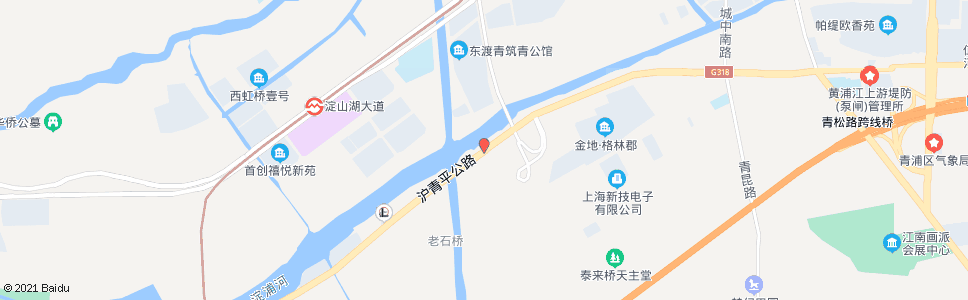 上海沪青平公路第十牧场_公交站地图_上海公交_妙搜公交查询2025