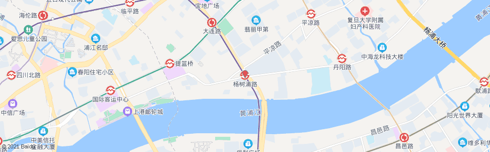 上海秦皇岛路杨树浦路_公交站地图_上海公交_妙搜公交查询2025