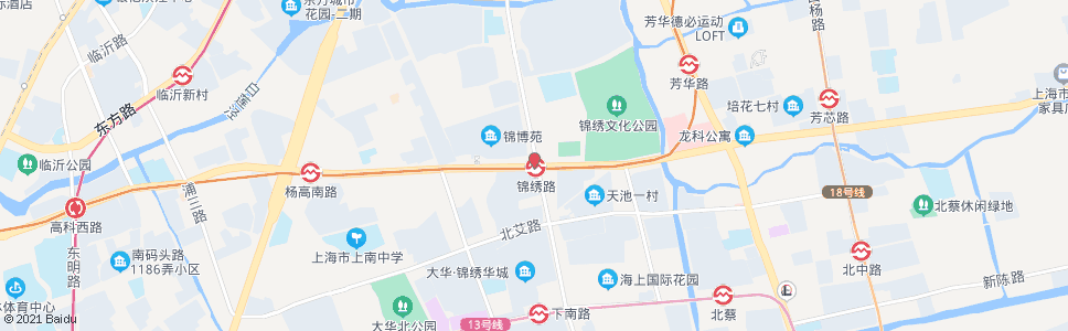 上海高科西路锦绣路_公交站地图_上海公交_妙搜公交查询2025