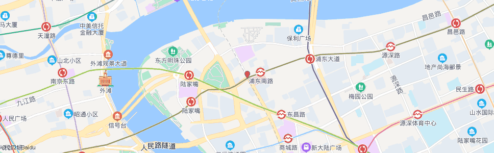 上海陆家嘴东路浦东南路_公交站地图_上海公交_妙搜公交查询2025