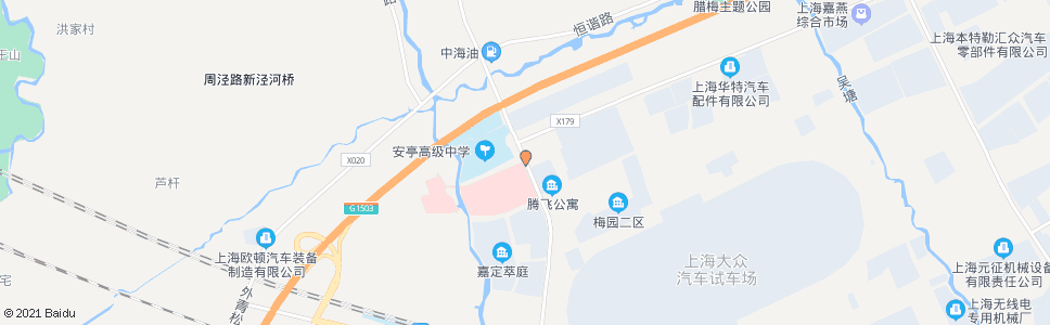 上海墨玉北路嘉安公路_公交站地图_上海公交_妙搜公交查询2025