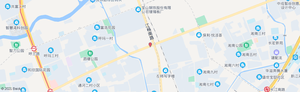 上海长江西路江杨南路_公交站地图_上海公交_妙搜公交查询2025