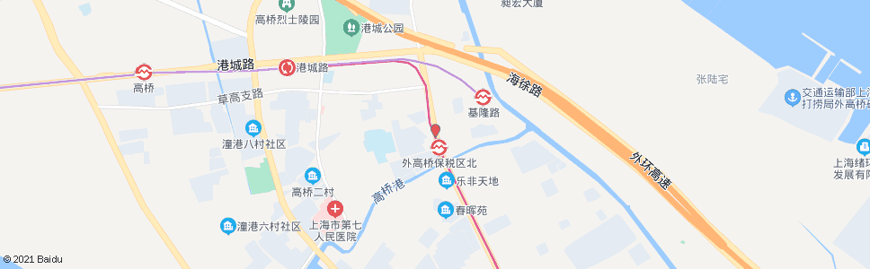 上海杨高北路花山路_公交站地图_上海公交_妙搜公交查询2025