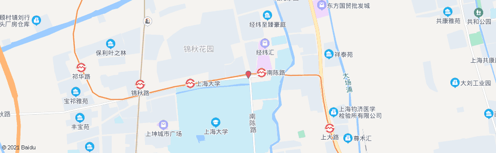 上海锦秋路南陈路_公交站地图_上海公交_妙搜公交查询2025