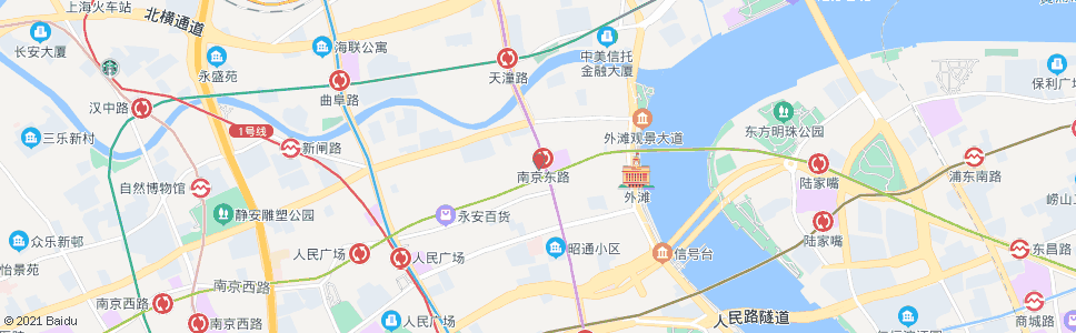 上海河南中路南京东路_公交站地图_上海公交_妙搜公交查询2025