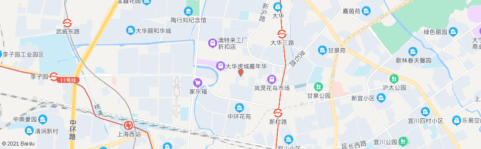 上海大华一路新沪路_公交站地图_上海公交_妙搜公交查询2025