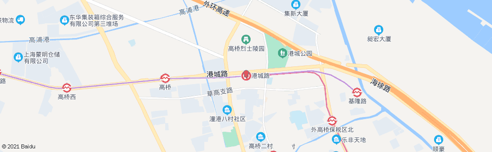 上海港城路地铁站_公交站地图_上海公交_妙搜公交查询2025