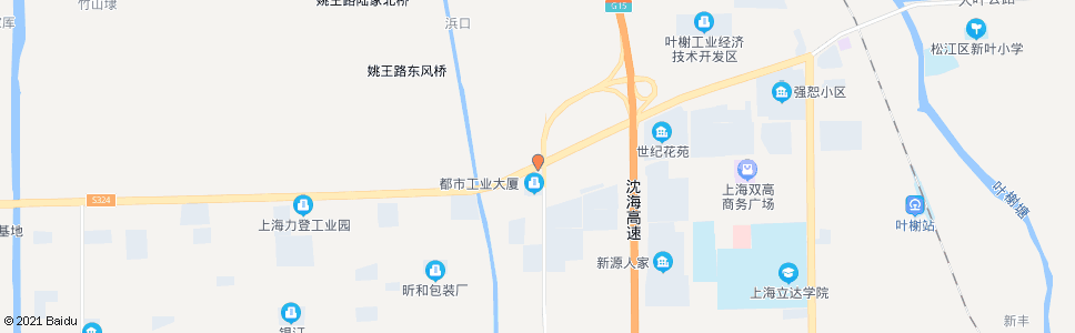 上海新工南路叶新公路(招呼站)_公交站地图_上海公交_妙搜公交查询2024