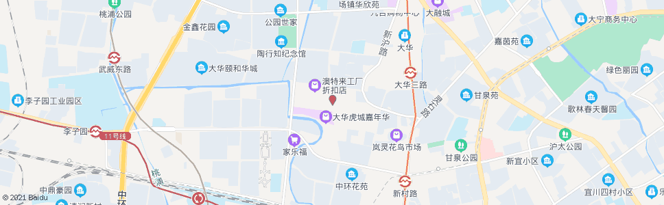 上海大华路大华一路_公交站地图_上海公交_妙搜公交查询2025