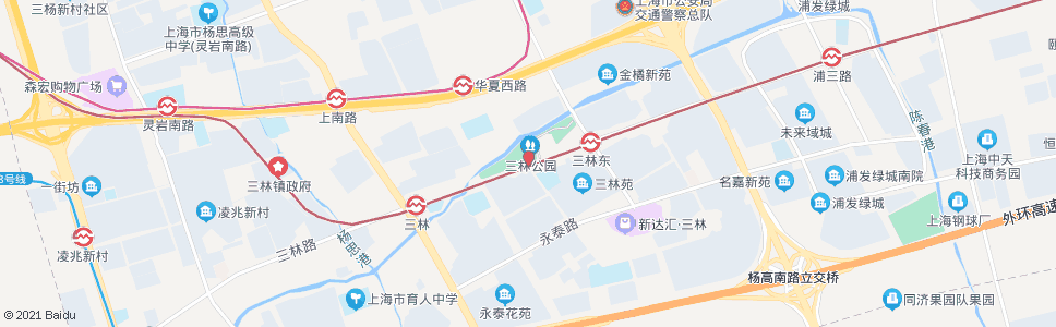 上海环林西路三林路_公交站地图_上海公交_妙搜公交查询2025