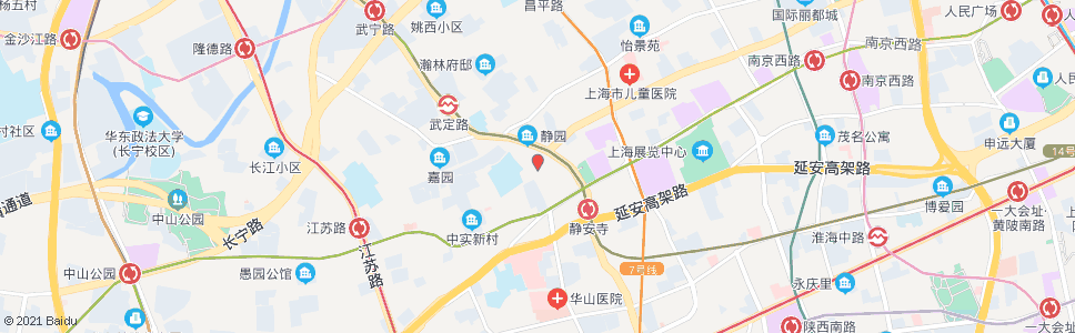 上海北京西路乌鲁木齐北路_公交站地图_上海公交_妙搜公交查询2024