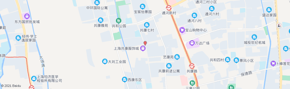 上海长临路共康八村_公交站地图_上海公交_妙搜公交查询2025