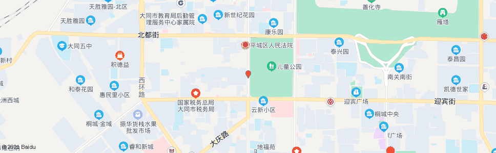 大同儿童公园西门_公交站地图_大同公交_妙搜公交查询2025