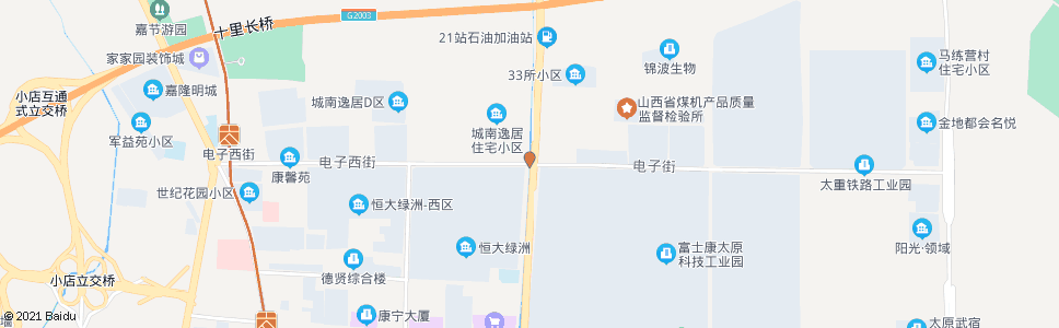 太原坞城南路电子街口_公交站地图_太原公交_妙搜公交查询2024