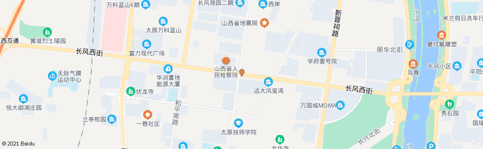 太原长风西街千峰南路口_公交站地图_太原公交_妙搜公交查询2025