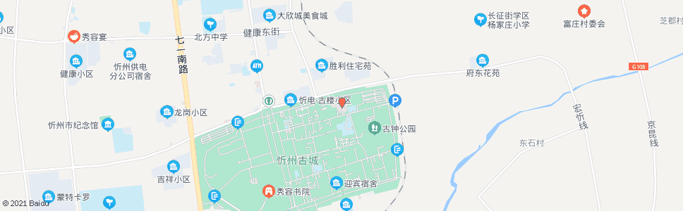 忻州市中心医院_公交站地图_忻州公交_妙搜公交查询2025