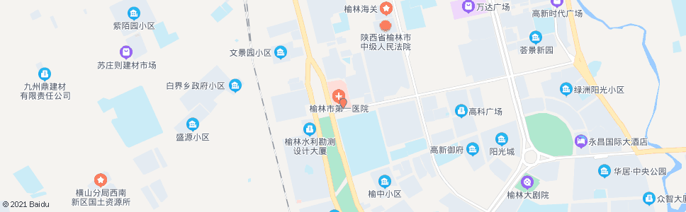 榆林榆林一院_公交站地图_榆林公交_妙搜公交查询2025