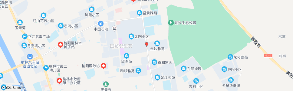 榆林金阳小区东门_公交站地图_榆林公交_妙搜公交查询2025