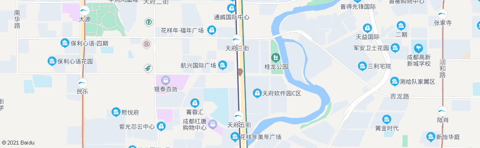 成都天府大道天华二路口_公交站地图_成都公交_妙搜公交查询2025