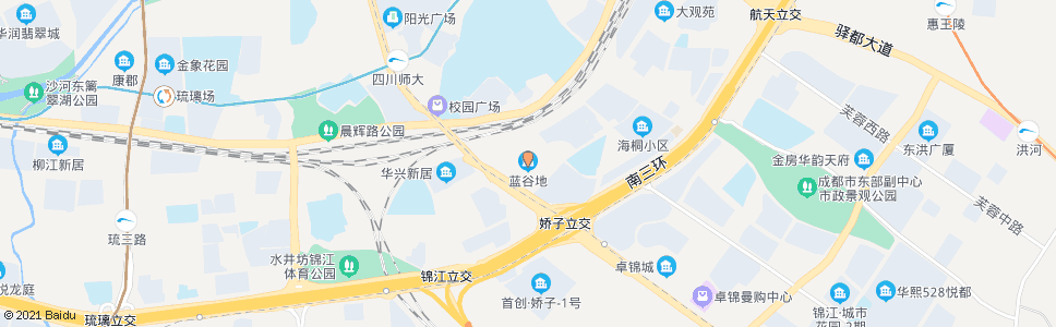 成都蓝谷地_公交站地图_成都公交_妙搜公交查询2025