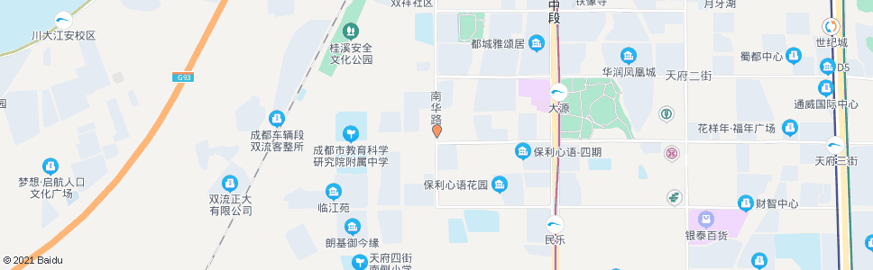 成都南华路天府三街口_公交站地图_成都公交_妙搜公交查询2025